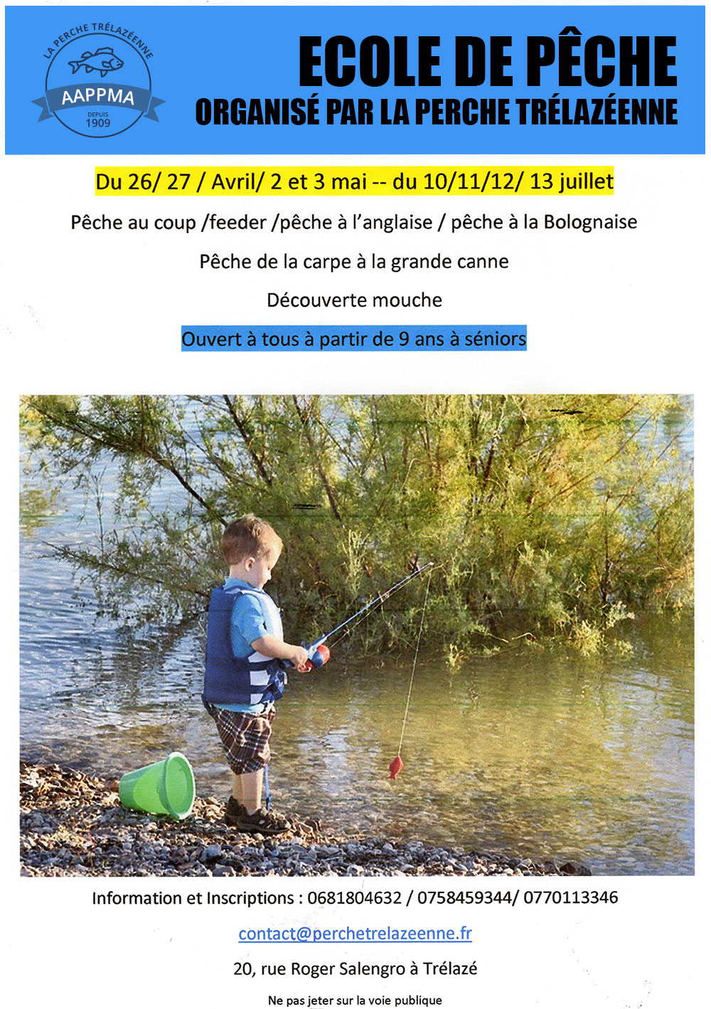 école de pêche angers trelazé